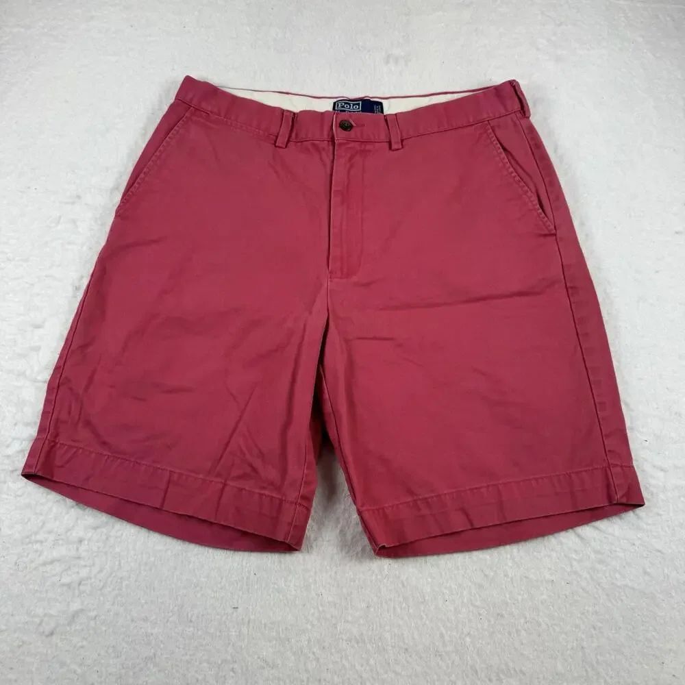 Polo Ralph Lauren Shorts Mens Size 34 Pink Prospect Chino Classic Fit Summer